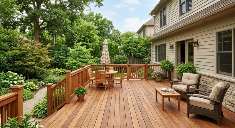 Redwood Deck Installation in Norwalk, CT